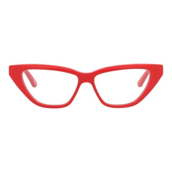 Balenciaga Womens Cat Eye Red Red Transparent Fashion Designer Eyewear - Picture 1 of 8